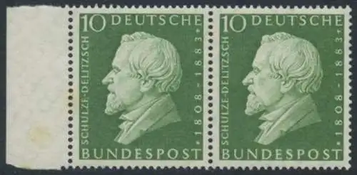 BUND 1958 Michel-Nummer 0293 postfrisch horiz.PAAR RAND links