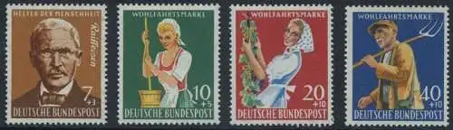 BUND 1958 Michel-Nummer 0297-0300 postfrisch SATZ(4) EINZELMARKEN