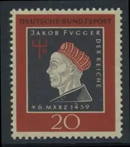 BUND 1959 Michel-Nummer 0307 postfrisch EINZELMARKE