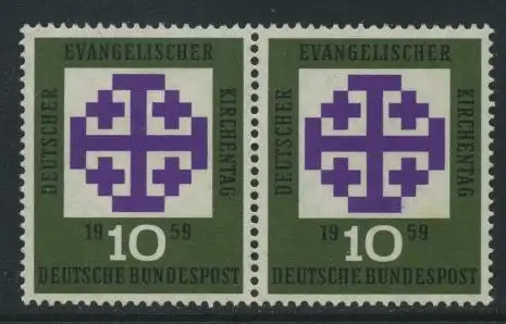 BUND 1959 Michel-Nummer 0314 postfrisch horiz.PAAR