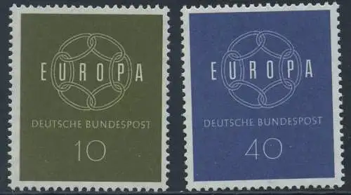 BUND 1959 Michel-Nummer 0320-0321 postfrisch SATZ(2) EINZELMARKEN