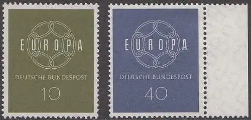 BUND 1959 Michel-Nummer 0320-0321 postfrisch SATZ(2) EINZELMARKEN (a4)