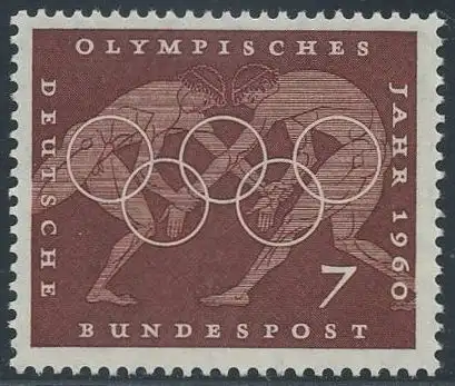 BUND 1960 Michel-Nummer 0332 postfrisch EINZELMARKE