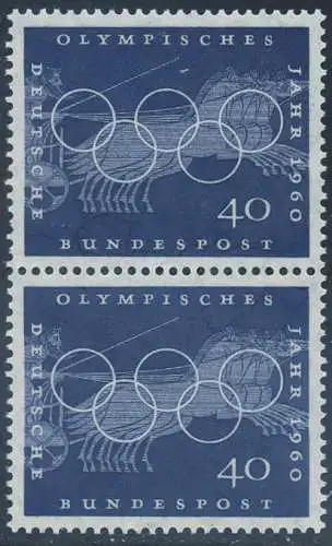 BUND 1960 Michel-Nummer 0335 postfrisch vert.PAAR