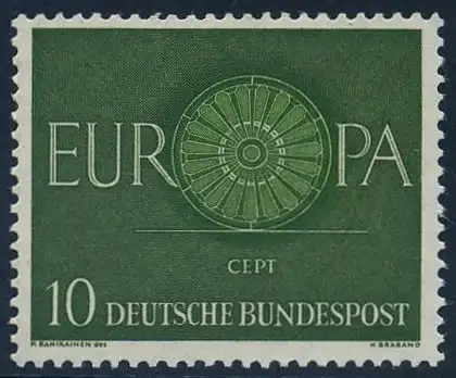 BUND 1960 Michel-Nummer 0337 postfrisch EINZELMARKE