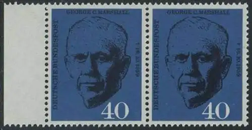 BUND 1960 Michel-Nummer 0344 postfrisch horiz.PAAR RAND links