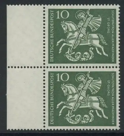 BUND 1961 Michel-Nummer 0346 postfrisch vert.PAAR RAND links