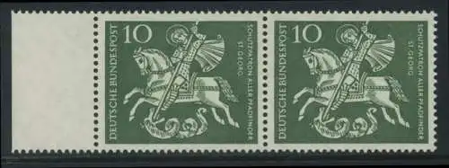 BUND 1961 Michel-Nummer 0346 postfrisch horiz.PAAR RAND links