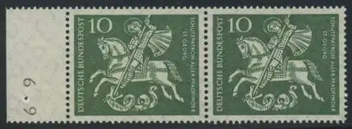 BUND 1961 Michel-Nummer 0346 postfrisch horiz.PAAR RAND links (b)