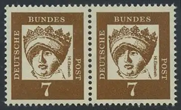 BUND 1961 Michel-Nummer 0348y postfrisch horiz.PAAR