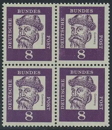 BUND 1961 Michel-Nummer 0349x postfrisch BLOCK