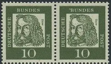 BUND 1961 Michel-Nummer 0350y postfrisch horiz.PAAR