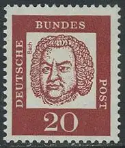 BUND 1961 Michel-Nummer 0352x postfrisch EINZELMARKE