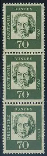 BUND 1961 Michel-Nummer 0358ya postfrisch vert.STRIP(3)