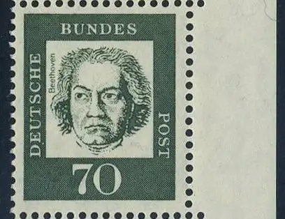 BUND 1961 Michel-Nummer 0358yb postfrisch EINZELMARKE RAND rechts