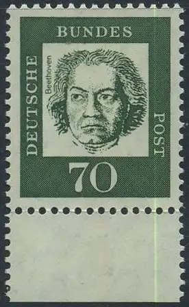 BUND 1961 Michel-Nummer 0358yb postfrisch EINZELMARKE RAND unten