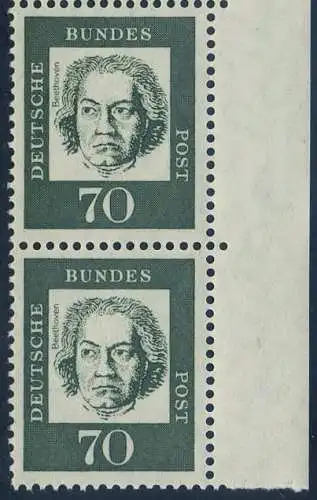 BUND 1961 Michel-Nummer 0358yb postfrisch vert.PAAR RAND rechts