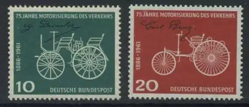 BUND 1961 Michel-Nummer 0363-0364 postfrisch SATZ(2) EINZELMARKEN