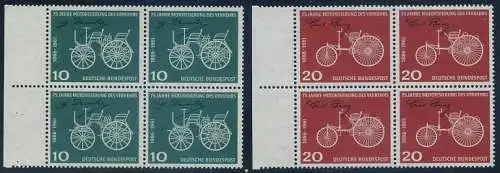 BUND 1961 Michel-Nummer 0363-0364 postfrisch SATZ(2) BLÖCKE RÄNDER links