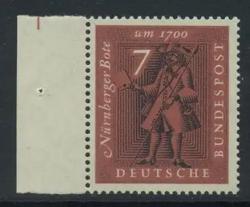 BUND 1961 Michel-Nummer 0365 postfrisch EINZELMARKE RAND links