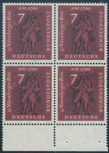 BUND 1961 Michel-Nummer 0365 postfrisch BLOCK RÄNDER unten