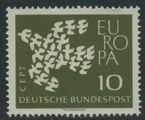 BUND 1961 Michel-Nummer 0367x postfrisch EINZELMARKE