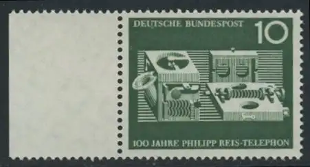BUND 1961 Michel-Nummer 0373 postfrisch EINZELMARKE RAND links