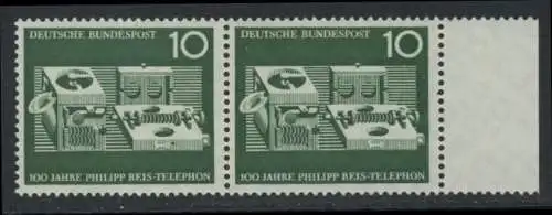 BUND 1961 Michel-Nummer 0373 postfrisch horiz.PAAR RAND rechts