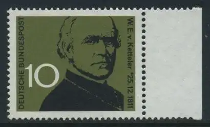 BUND 1961 Michel-Nummer 0374 postfrisch EINZELMARKE RAND rechts