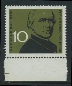 BUND 1961 Michel-Nummer 0374 postfrisch EINZELMARKE RAND unten