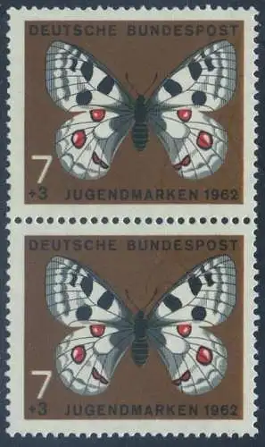 BUND 1962 Michel-Nummer 0376 postfrisch vert.PAAR