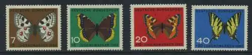 BUND 1962 Michel-Nummer 0376-0379 postfrisch SATZ(4) EINZELMARKEN