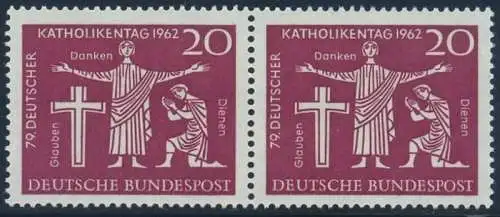 BUND 1962 Michel-Nummer 0381 postfrisch horiz.PAAR