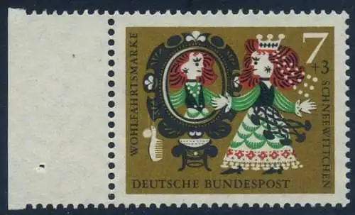 BUND 1962 Michel-Nummer 0385 postfrisch EINZELMARKE RAND links