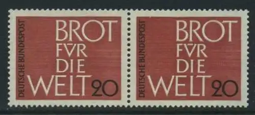 BUND 1962 Michel-Nummer 0389 postfrisch horiz.PAAR