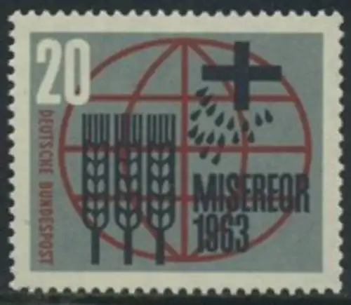 BUND 1963 Michel-Nummer 0391 postfrisch EINZELMARKE