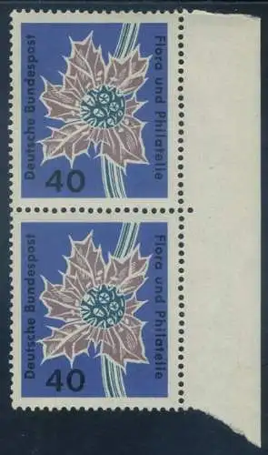 BUND 1963 Michel-Nummer 0395 postfrisch vert.PAAR RAND rechts
