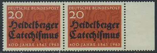 BUND 1963 Michel-Nummer 0396 postfrisch horiz.PAAR RAND rechts