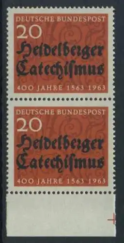 BUND 1963 Michel-Nummer 0396 postfrisch vert.PAAR RAND unten