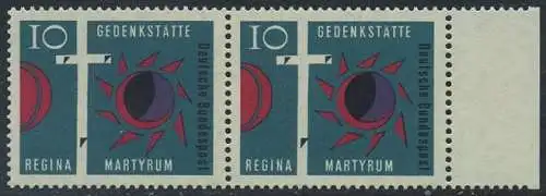 BUND 1963 Michel-Nummer 0397 postfrisch horiz.PAAR RAND rechts