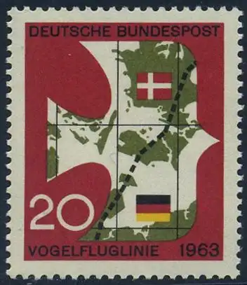 BUND 1963 Michel-Nummer 0399 postfrisch EINZELMARKE