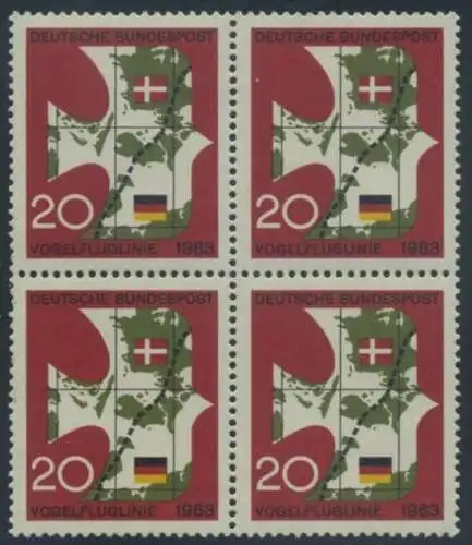 BUND 1963 Michel-Nummer 0399 postfrisch BLOCK