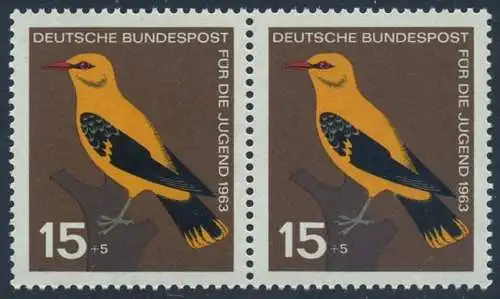 BUND 1963 Michel-Nummer 0402 postfrisch horiz.PAAR