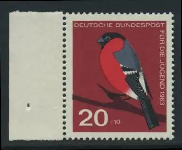 BUND 1963 Michel-Nummer 0403 postfrisch EINZELMARKE RAND links