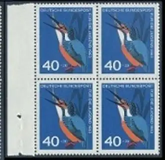 BUND 1963 Michel-Nummer 0404 postfrisch BLOCK RANDMARKEN links