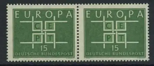 BUND 1963 Michel-Nummer 0406 postfrisch horiz.PAAR