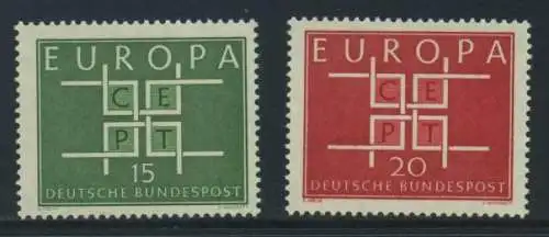 BUND 1963 Michel-Nummer 0406-0407 postfrisch SATZ(2) EINZELMARKEN