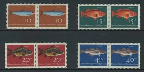 BUND 1964 Michel-Nummer 0412-0415 postfrisch SATZ(4) horiz.PAARE