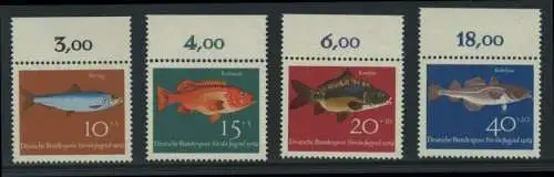 BUND 1964 Michel-Nummer 0412-0415 postfrisch SATZ(4) EINZELMARKEN RÄNDER oben (a)