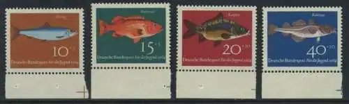 BUND 1964 Michel-Nummer 0412-0415 postfrisch SATZ(4) EINZELMARKEN RÄNDER unten